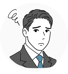悩む人物